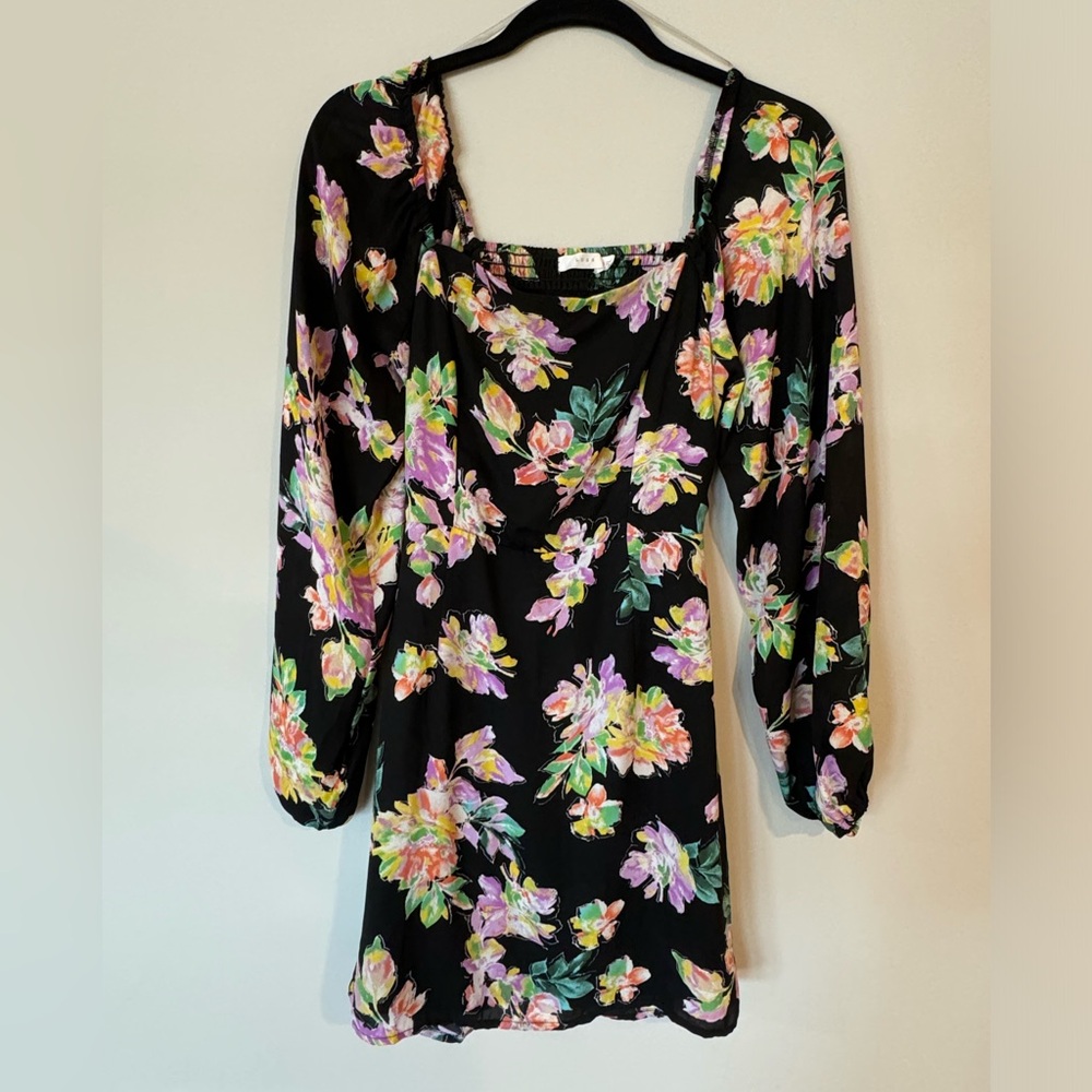 Women’s Black Floral Mini Dress